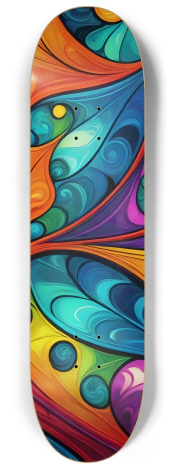 Airbrush Fractal #70 #2 8-1/4 Skateboard Deck
