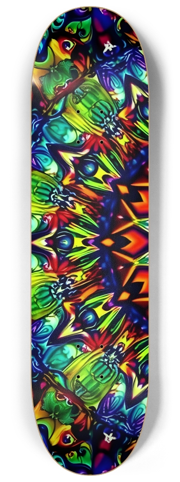 Airbrush Fractal #65 #1 8-1/4 Skateboard Deck