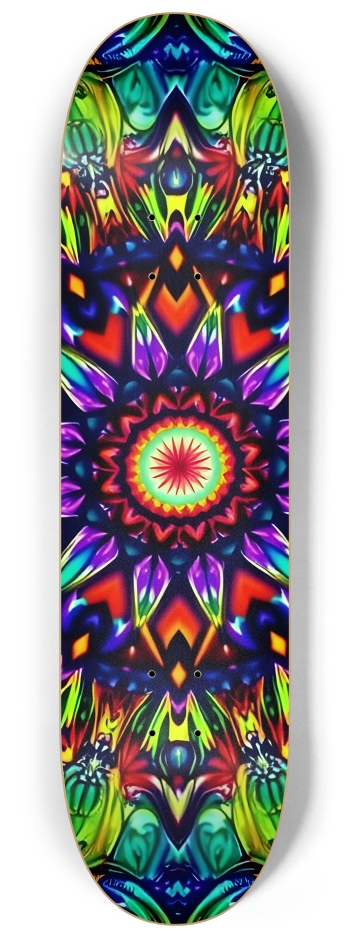 Airbrush Fractal #65 #2 8-1/4 Skateboard Deck
