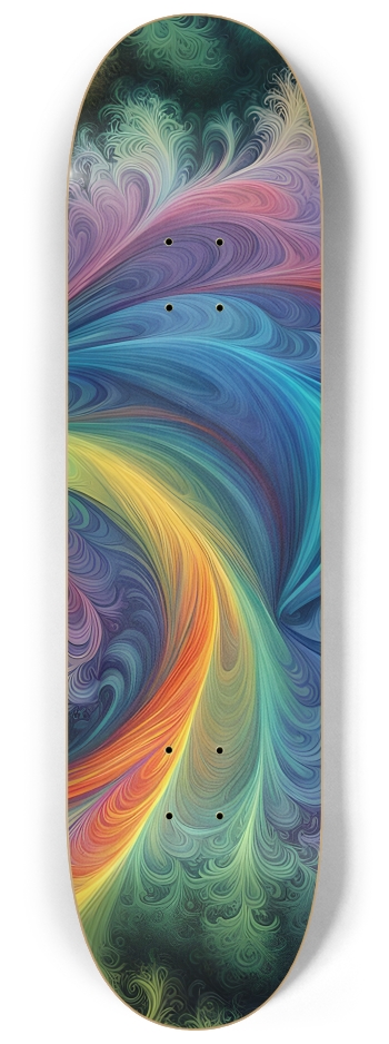 Airbrush Fractal #37 #2 8-1/4 Skateboard Deck