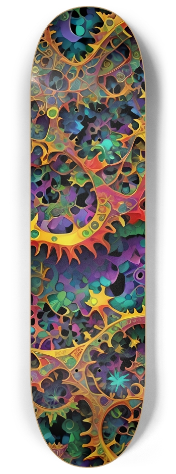 Airbrush Fractal #58 #3 8-1/4 Skateboard Deck