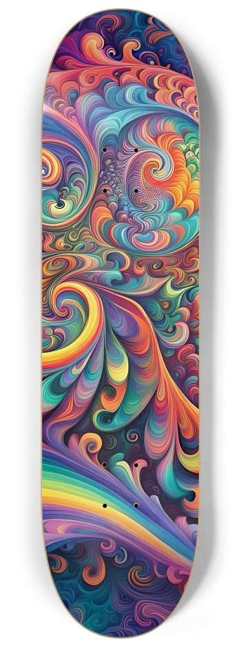 Airbrush Fractal #62 #2 8-1/4 Skateboard Deck