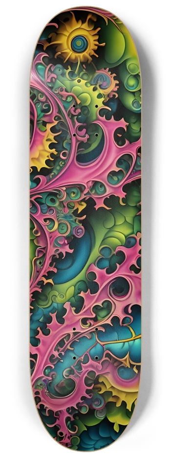 Airbrush Fractal #56 #3 8-1/4 Skateboard Deck