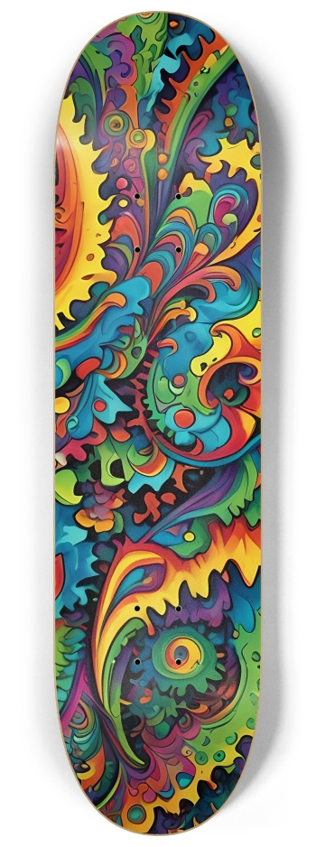 Airbrush Fractal #66 #2 8-1/4 Skateboard Deck