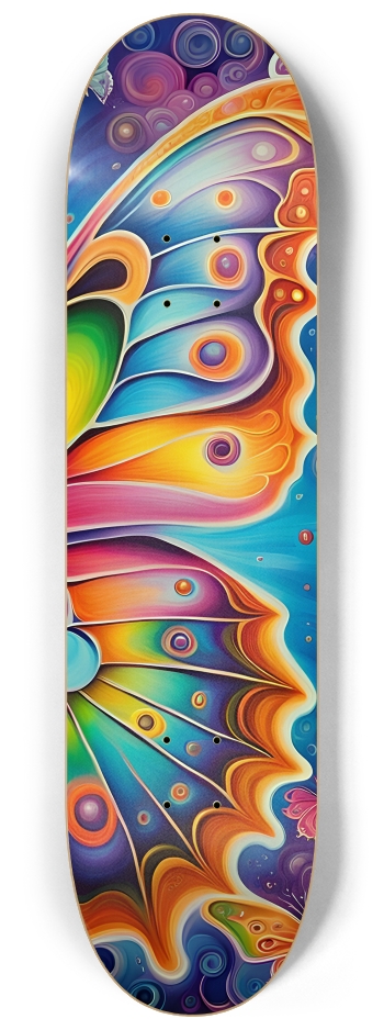 Airbrush Butterflies #7 #3 8-1/4 Skateboard Deck