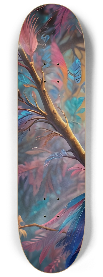 Airbrush Bird in Tree #7 #1 8-1/4 Skateboard Deck