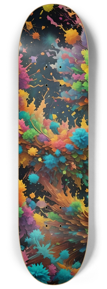 Airbrush Fractal #82 #1 8-1/4 Skateboard Deck