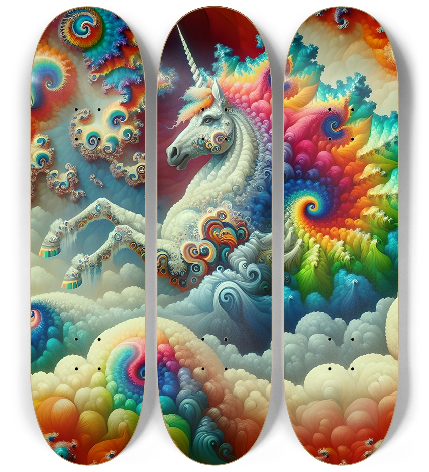 Airbrush Mandelbrot Fractal Unicorn #1