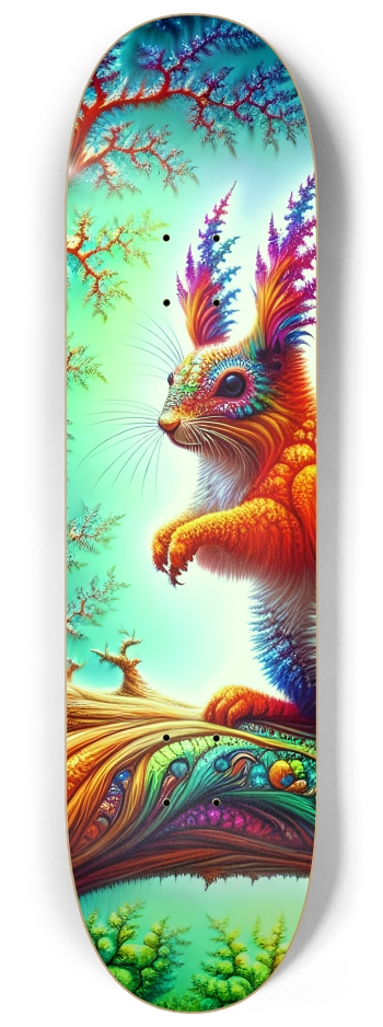 Psychedelic Airbrush Mandelbrot Fractal Squirrel in Tree #1 #1
