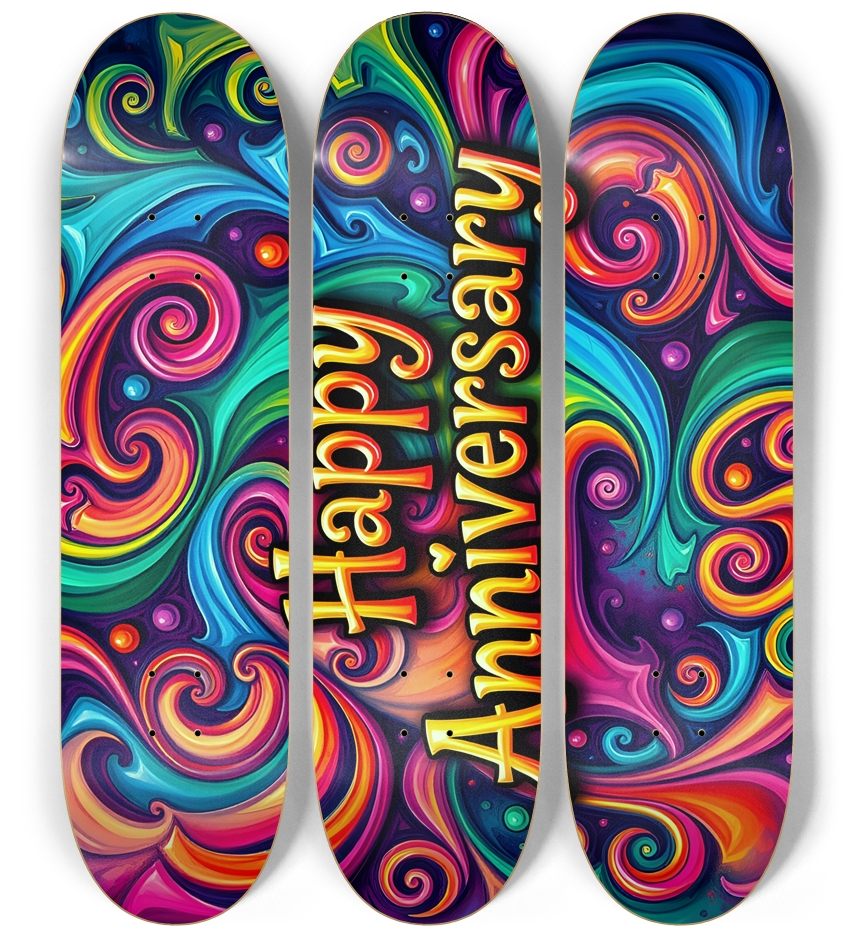 Psychedelic Airbrush Happy Anniversary #1
