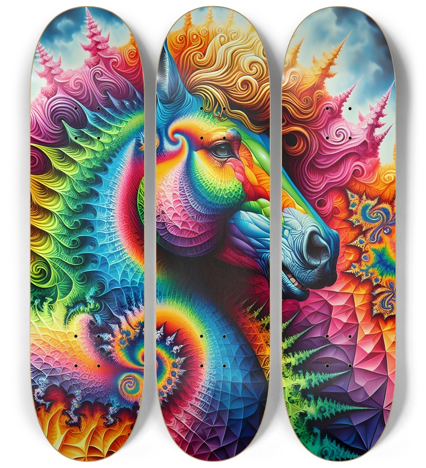 Psychedelic Airbrush Mandelbrot Fractal Horse #1