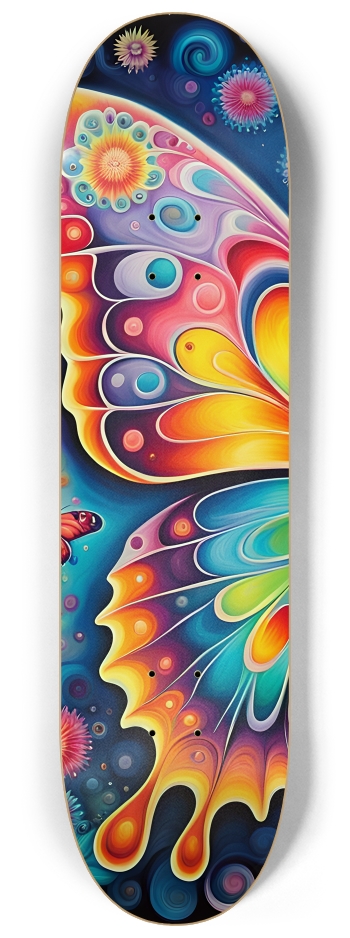 Airbrush Butterflies #6 #1 8-1/4 Skateboard Deck