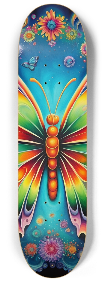 Airbrush Butterflies #6 #2 8-1/4 Skateboard Deck