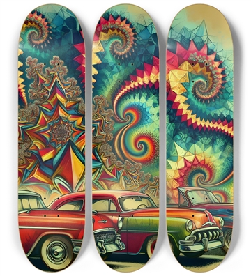 Airbrush Mandelbrot Fractal 1950s Cars #1