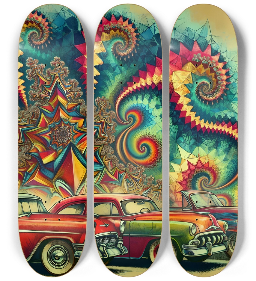Airbrush Mandelbrot Fractal 1950s Cars #1