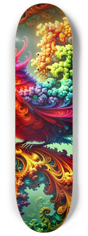 Psychedelic Airbrush Mandelbrot Fractal Bird in Tree #2 #2