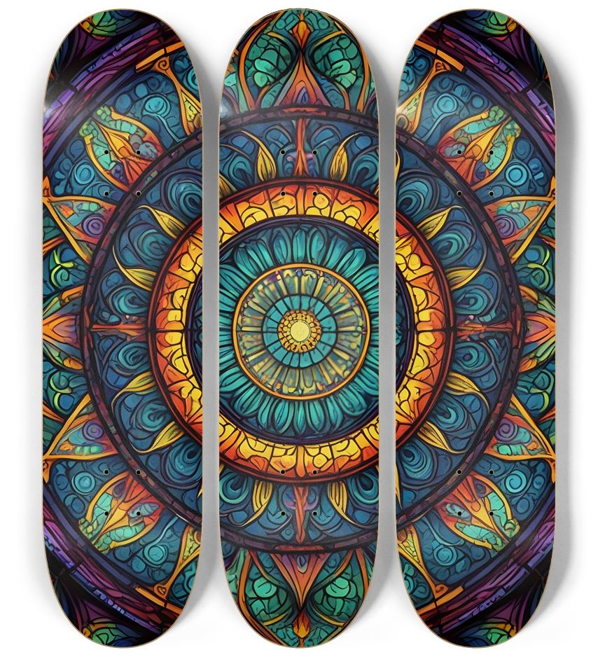 Airbrush Fractal #71 3 Deck Wall Series