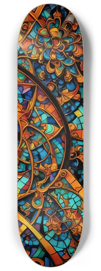 Airbrush Fractal #81 #3 8-1/4 Skateboard Deck