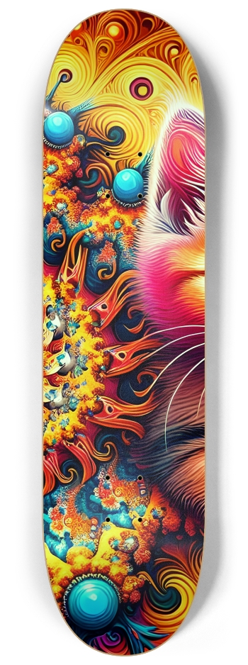 Airbrush Mandelbrot Fractal Kittens #1 #2 8-1/4 Skateboard Deck