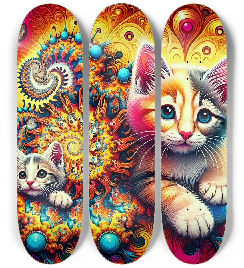 Airbrush Mandelbrot Fractal Kittens #1