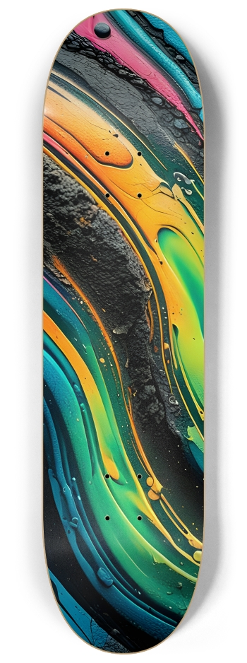 Psychedelic Airbrush Abstract Ooze #1 #1 8-1/4 Skateboard Deck