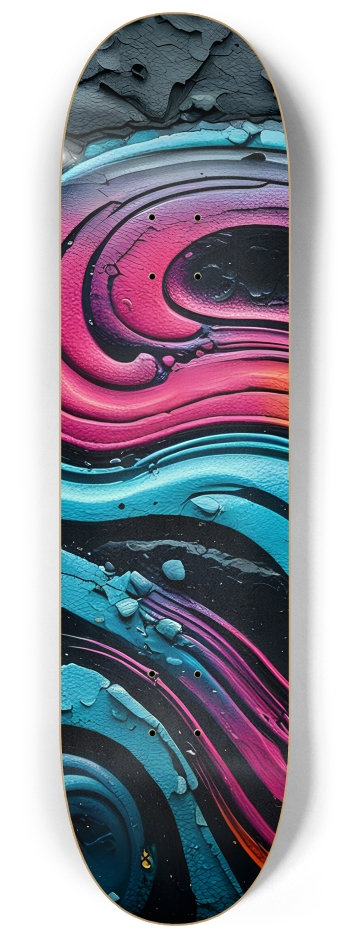 Psychedelic Airbrush Abstract Ooze #1 #3 8-1/4 Skateboard Deck