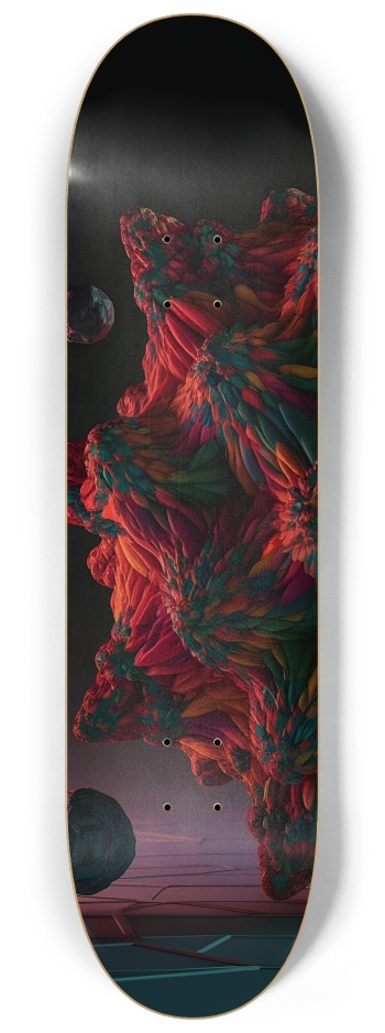 Airbrush Fractal #85 #1 8-1/4 Skateboard Deck