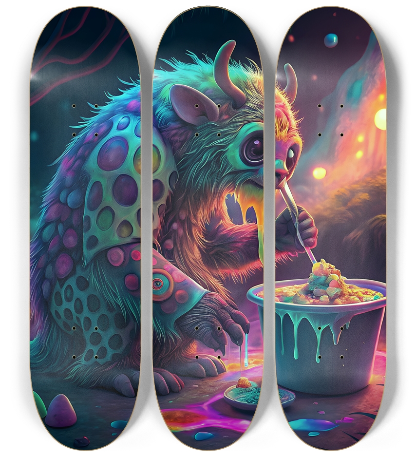 Psychedelic Airbrush Mister Nom Noms Enjoying A Snack #1
