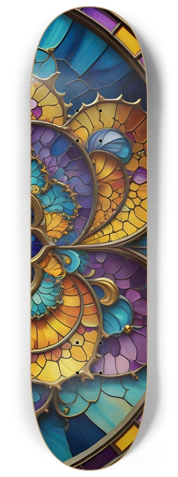Airbrush Fractal #73 #3 8-1/4 Skateboard Deck