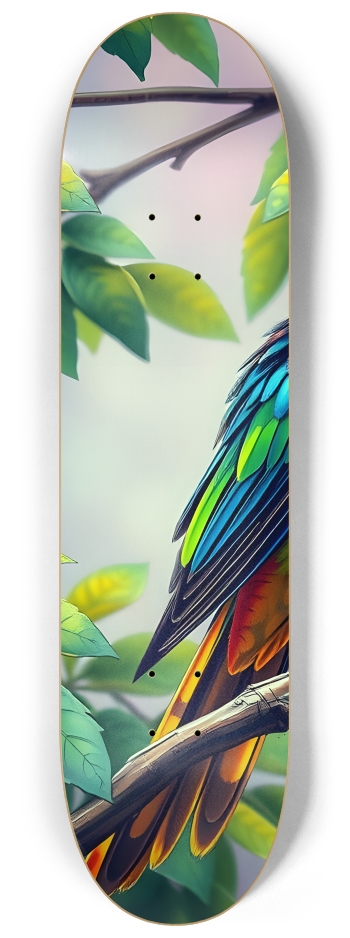 Airbrush Bird in Tree #10 #1 8-1/4 Skateboard Deck