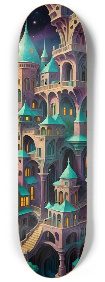 Psychedelic Airbrush Mansion #5 #3 8-1/4 Skateboard Deck