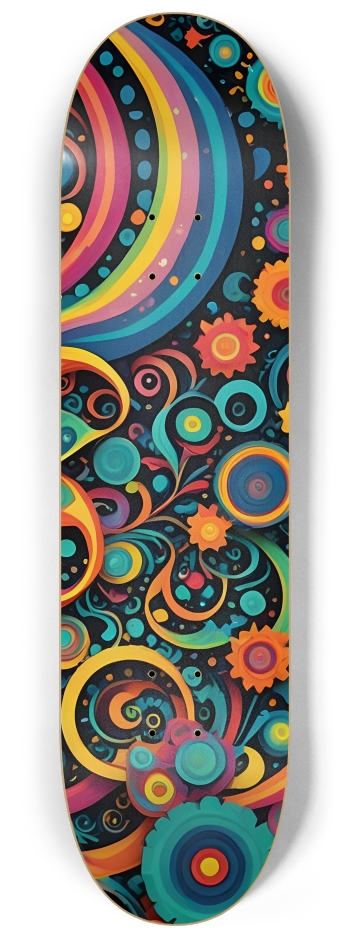 Airbrush Fractal #76 #3 8-1/4 Skateboard Deck