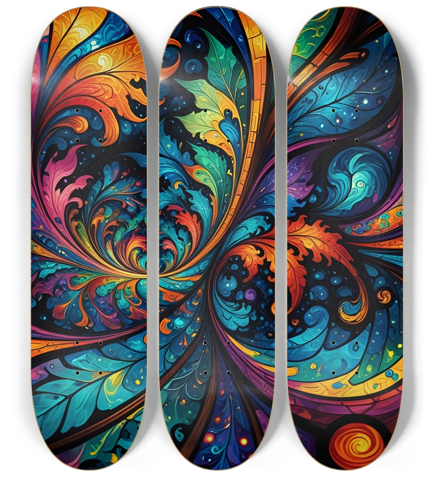 Airbrush Fractal #79 3 Deck Wall Series