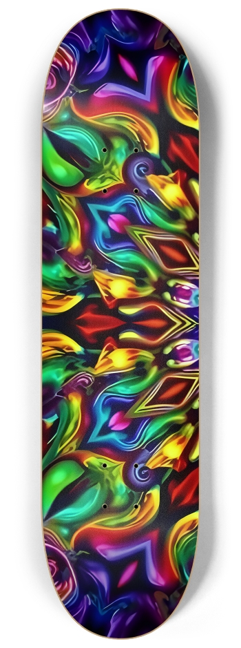 Airbrush Fractal #80 #1 8-1/4 Skateboard Deck