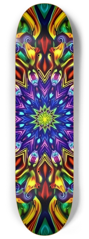 Airbrush Fractal #80 #2 8-1/4 Skateboard Deck
