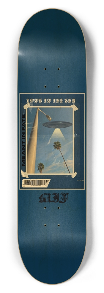 "Look to the sky" 8.5 blue