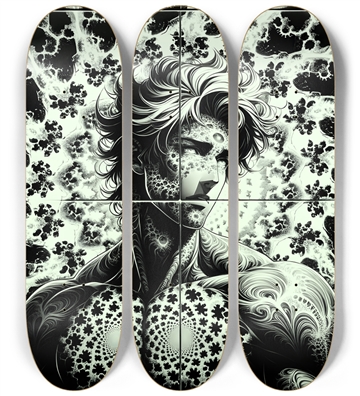 B&W Fractal Man #57
