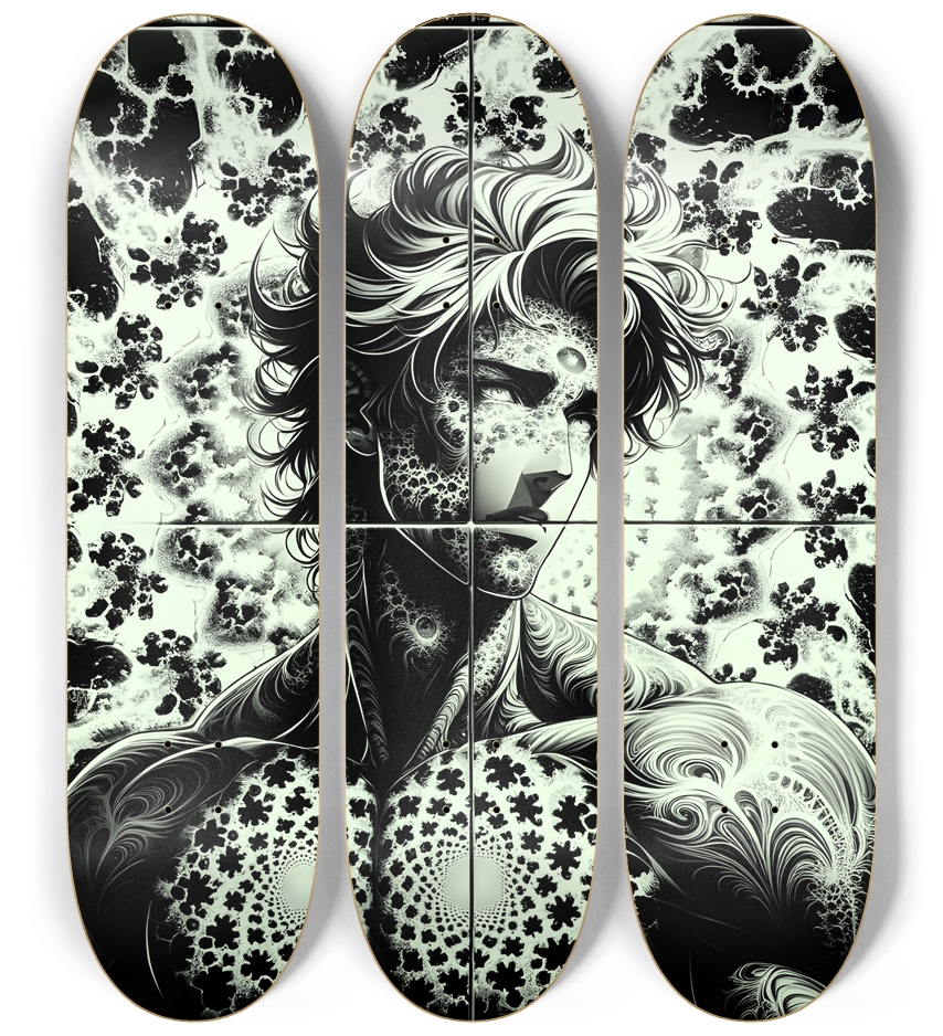 B&W Fractal Man #57