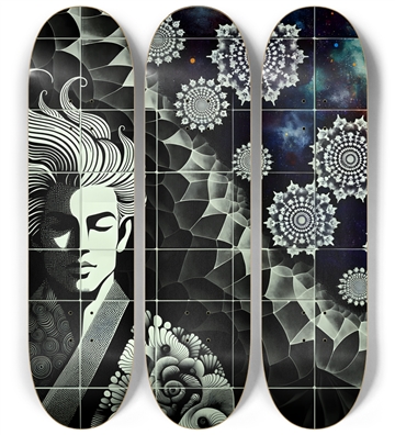B&W Fractal Man #61