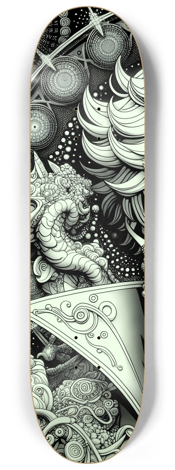B&W Fractal Man #50 #1 8-1/4 Skateboard Deck