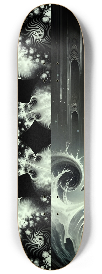 B&W Fractal Mermaid #1 #2