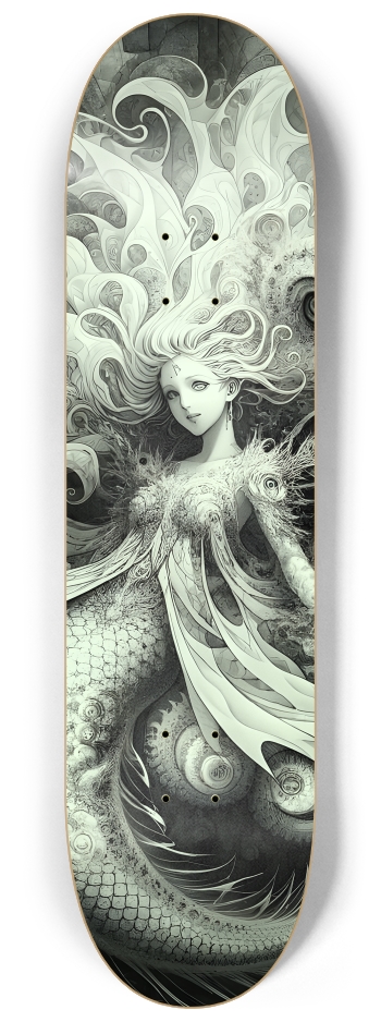 B&W Fractal Mermaid #18 #3