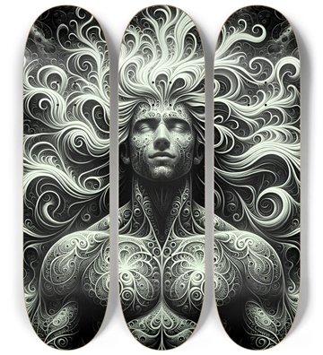 B&W Fractal Man #62