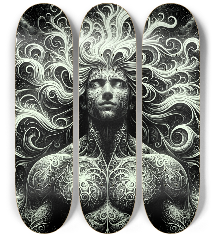 B&W Fractal Man #62