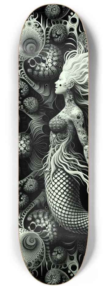B&W Fractal Mermaid #2 #1