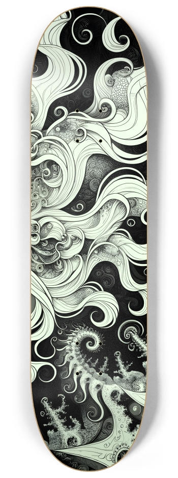 B&W Fractal Mermaid #13 #3