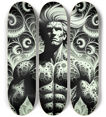 B&W Fractal Man #3