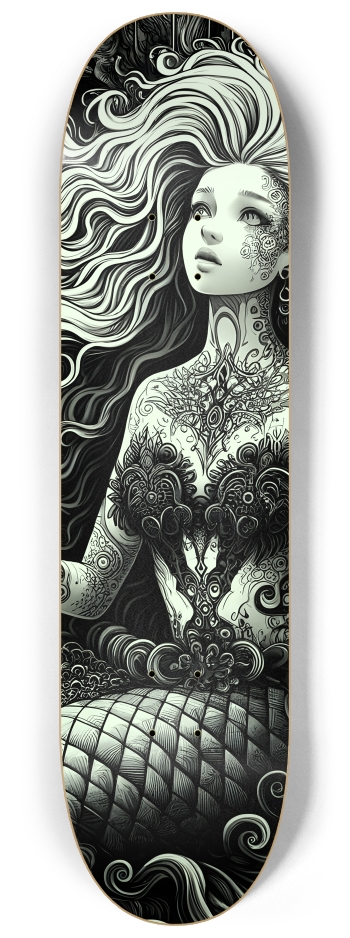B&W Fractal Mermaid #25 #3