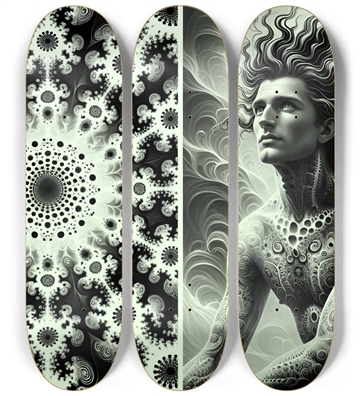 B&W Fractal Man #20
