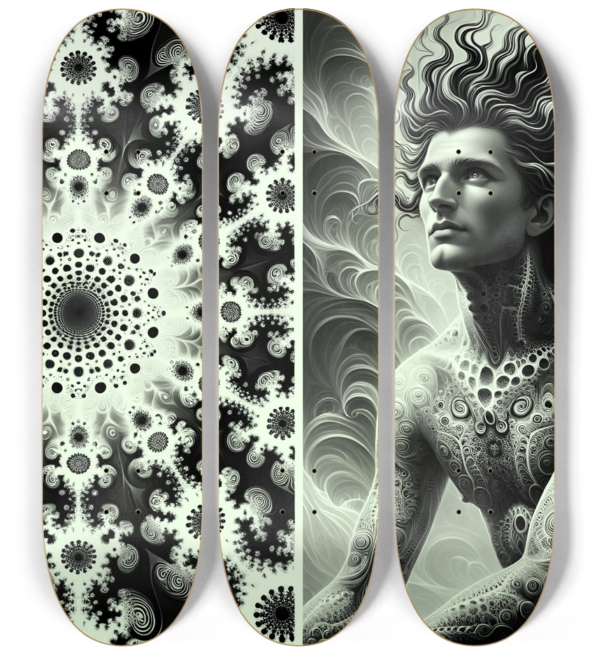 B&W Fractal Man #20